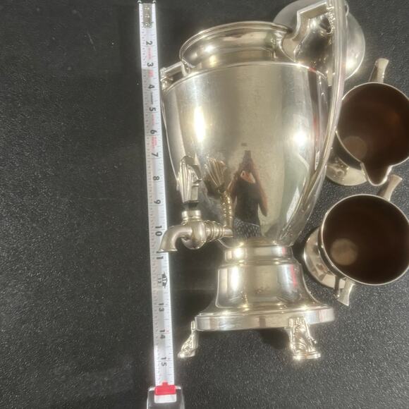 Royal Rochester Chrome Vintage Electric Coffee Pot Percolator 3PC Set - Picture 10 of 10